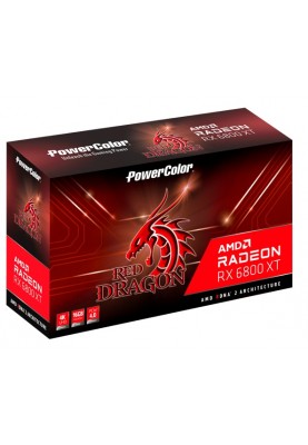 Відеокарта AMD Radeon RX 6800 XT 16GB GDDR6 Red Dragon PowerColor (AXRX 6800XT 16GBD6-3DHR/OC)
