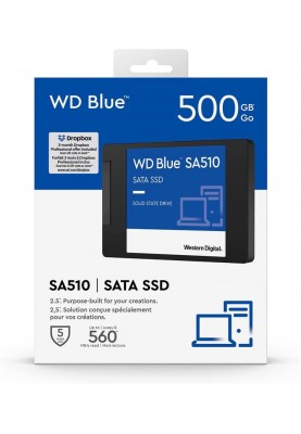 Накопичувач SSD  500GB WD Blue 2.5" SATAIII 3D TLC (WDS500G3B0A)