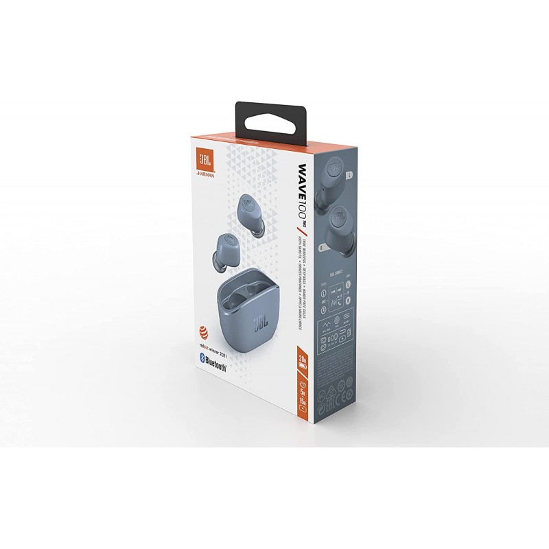 Bluetooth-гарнітура JBL Wave Vibe 100 TWS Blue (JBLW100TWSBLU)