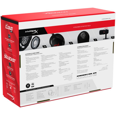 Комплект геймерський HyperX Streamer Starter Pack (Cloud Core + SoloCast) (HBNDL0001)