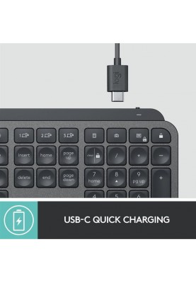 Клавіатура бездротова Logitech MX Keys Wireless Illuminated Graphite (920-009417)