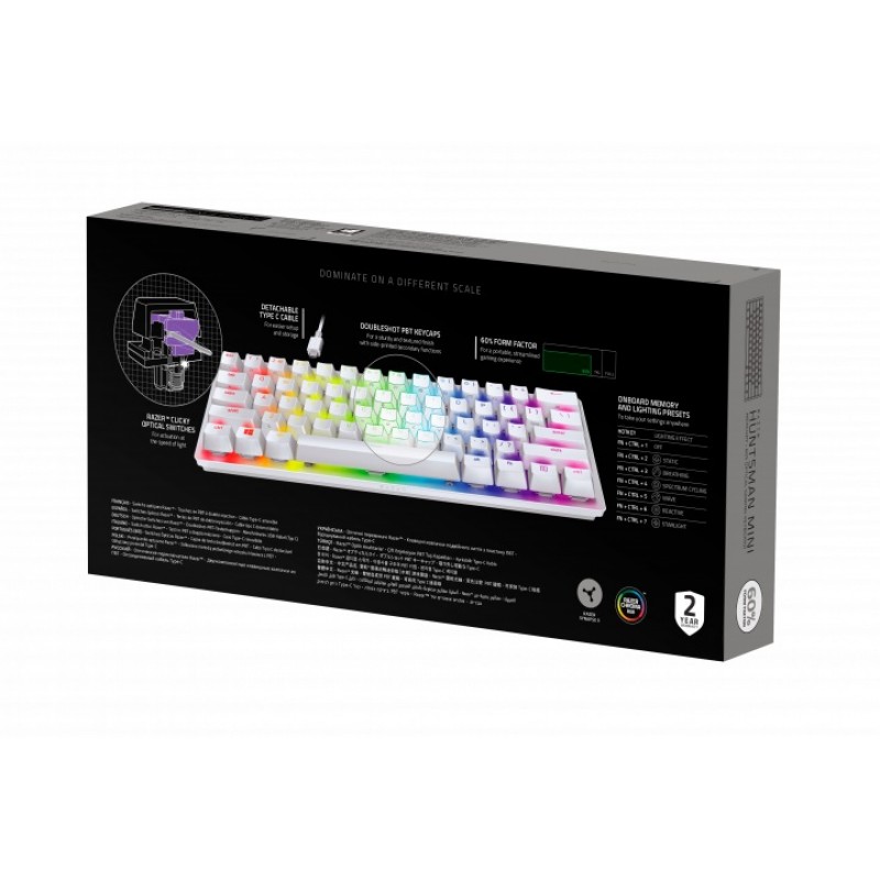 Клавіатура Razer Huntsman Mini Mercury Edition Purple Switch White (RZ03-03390300-R3M1) White USB