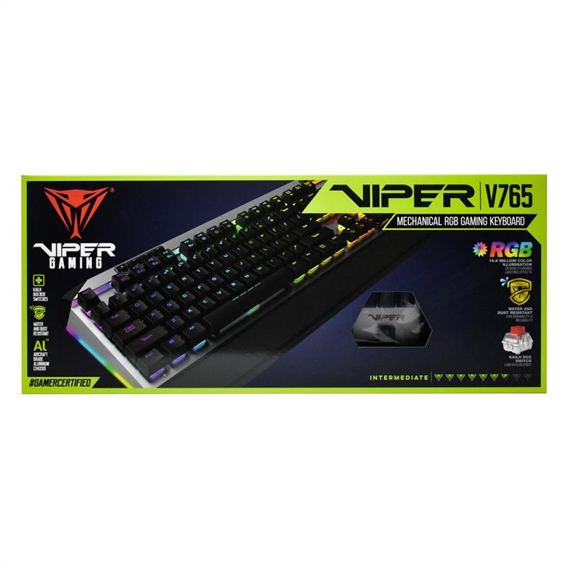 Клавиатура Patriot Viper V765 Mechanical RGB Red Box Switch (PV765MBRUXMGMRU) Black USB