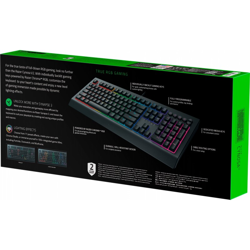 Клавиатура Razer Cynosa V2 (RZ03-03400700-R3R1) Black USB