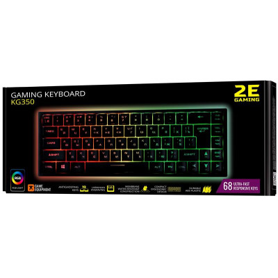 Клавіатура 2E Gaming KG350UBK RGB Ukr Black (2E-KG350UBK)