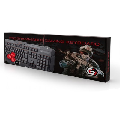Клавiатура Gembird KB-UMGL-01-UA Ukr Black USB