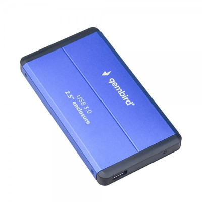 Зовнішня кишеня Gembird для підключення SATA HDD 2.5`, USB 3.0, Blue (EE2-U3S-2-B)