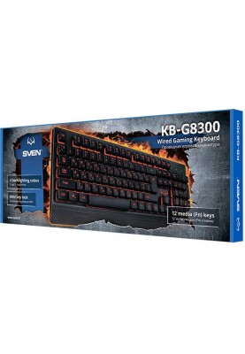 Клавіатура Sven KB-G8300 Ukr Black USB