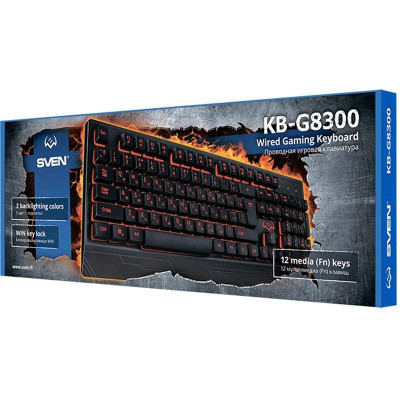 Клавіатура Sven KB-G8300 Ukr Black USB