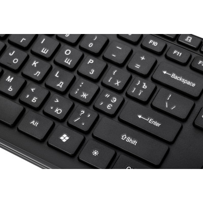Клавіатура бездротова 2E KS210 Slim WL Ukr Black (2E-KS210WB)