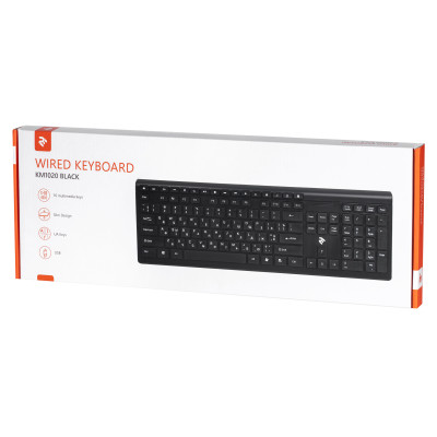 Клавіатура бездротова 2E KS210 Slim WL Ukr Black (2E-KS210WB)
