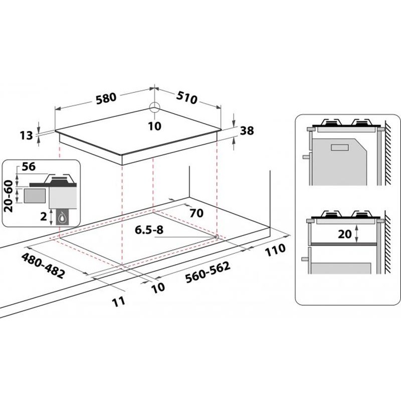 Варильна поверхня Hotpoint-Ariston PPH60GDFIX