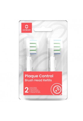 Насадка для зубної електрощітки Oclean P1C1 W02 Plaque Control Brush Head White (2 шт) (6970810552218)