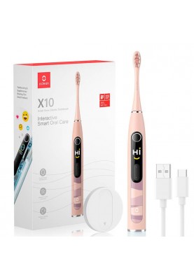 Розумна зубна електрощітка Oclean X10 Electric Toothbrush Pink (6970810551921)