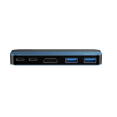 Концентратор USB-C Baseus Transparent Series Blue (CAHUB-TD03)