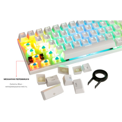 Клавіатура бездротова Motospeed CK62 Outemu Blue White (mtck62wmb)