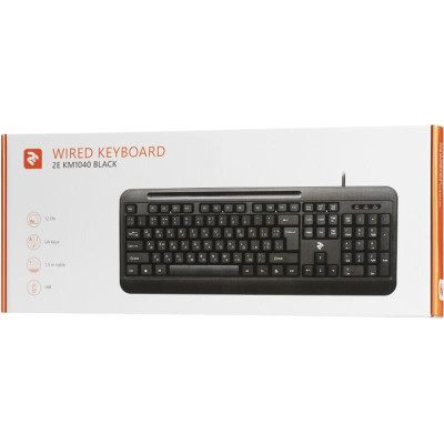 Клавіатура 2E KM1040 Ukr (2E-KM1040UB) Black USB Клавіатура 2E KM1040 Ukr (2E-KM1040UB) Black USB