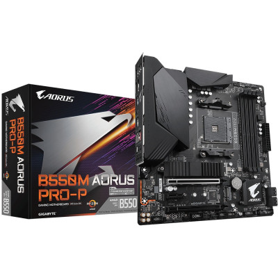 Материнська плата Gigabyte B550M Aorus Pro-P Socket AM4