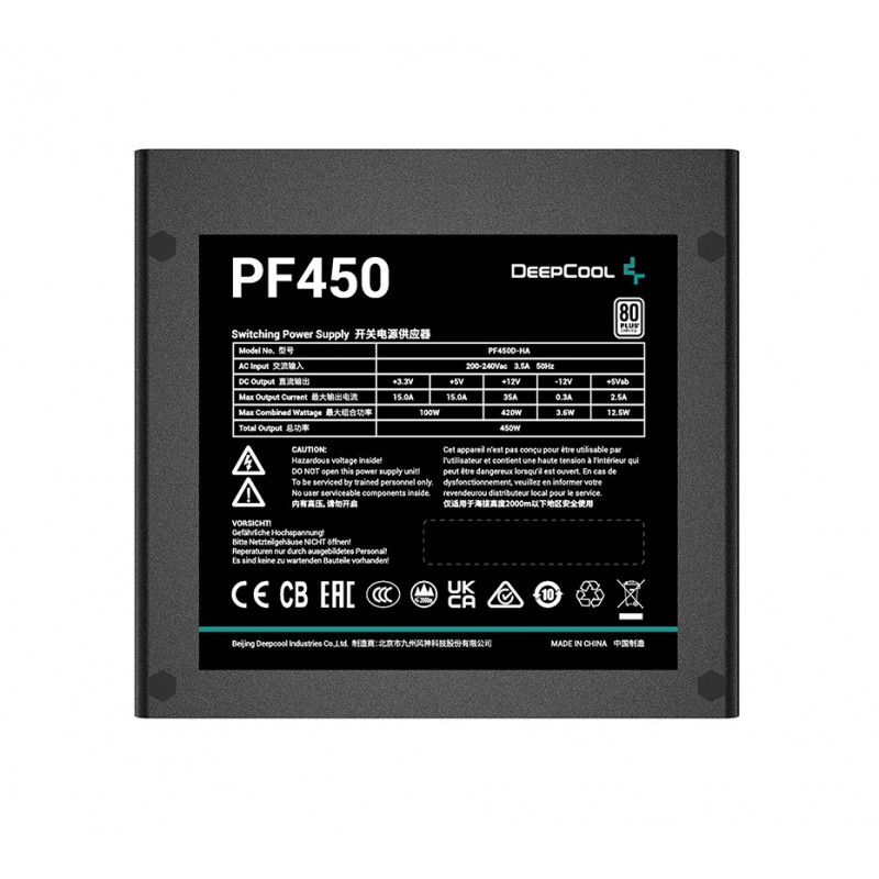 Блок живлення DeepCool PF450 (R-PF450D-HA0B-EU) 450W