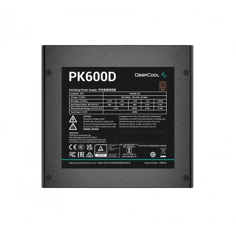 Блок живлення DeepCool PK600D (R-PK600D-FA0B-EU) 600W