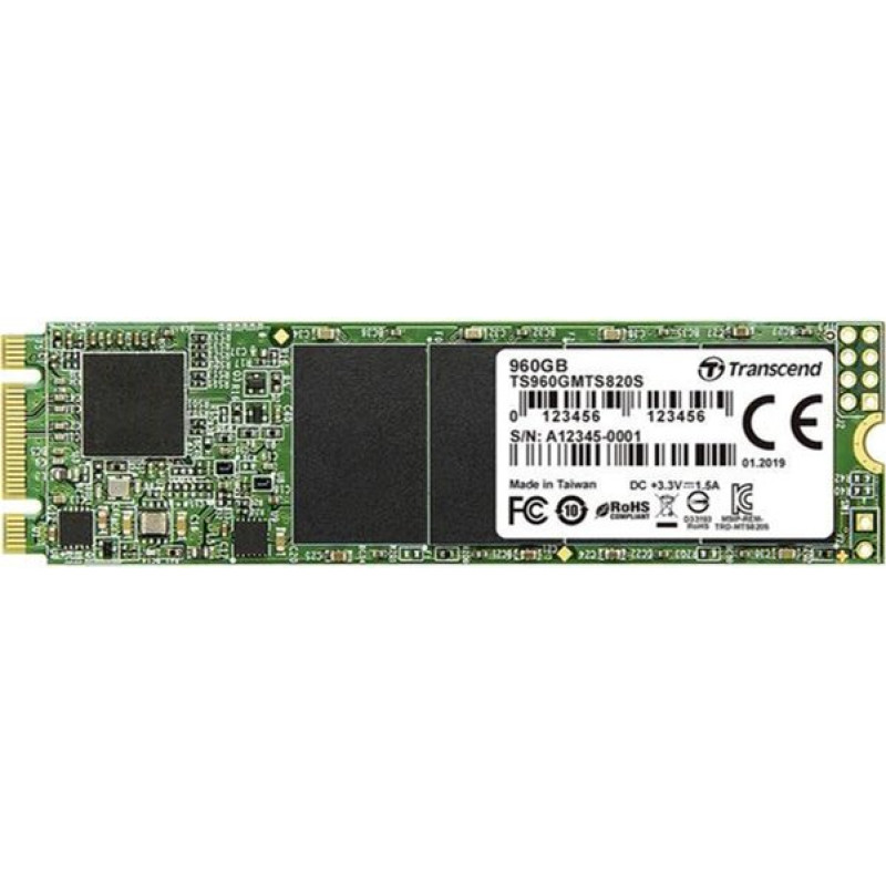 Накопичувач SSD  960GB Transcend 820S M.2 2280 SATAIII 3D TLC NAND (TS960GMTS820S)