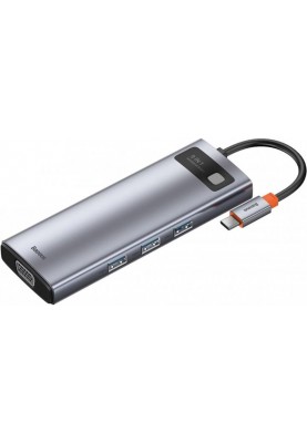 Концентратор USB-C Baseus Metal Gleam Series 9in1 Gray (CAHUB-CU0G)