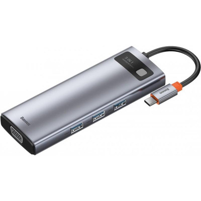 Концентратор USB-C Baseus Metal Gleam Series 9in1 Gray (CAHUB-CU0G)