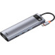 Концентратор USB-C Baseus Metal Gleam Series 11in1 Gray (CAHUB-CT0G)