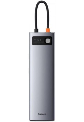 Концентратор USB-C Baseus Metal Gleam Series 11in1 Gray (CAHUB-CT0G)