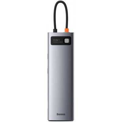 Концентратор USB-C Baseus Metal Gleam Series 11in1 Gray (CAHUB-CT0G)
