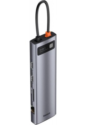 Концентратор USB-C Baseus Metal Gleam Series 11in1 Gray (CAHUB-CT0G)