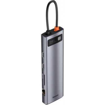 Концентратор USB-C Baseus Metal Gleam Series 11in1 Gray (CAHUB-CT0G)