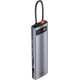 Концентратор USB-C Baseus Metal Gleam Series 11in1 Gray (CAHUB-CT0G)