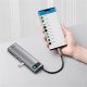 Концентратор USB-C Baseus Metal Gleam Series 11in1 Gray (CAHUB-CT0G)