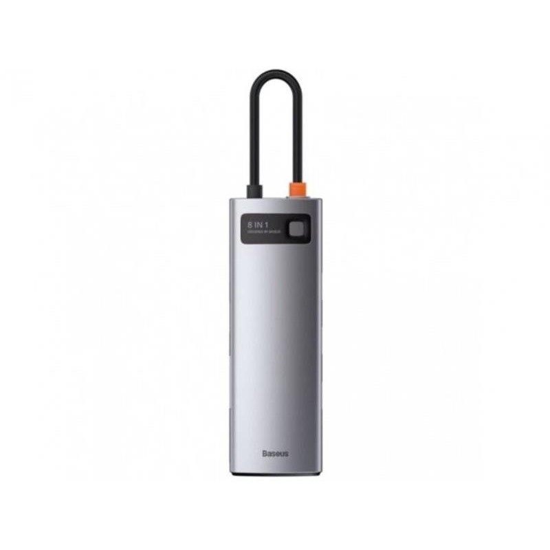 Концентратор USB-C Baseus Metal Gleam Series 8in1 Grey (CAHUB-CV0G)