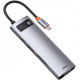 Концентратор USB-C Baseus Metal Gleam Series 8in1 Grey (CAHUB-CV0G)