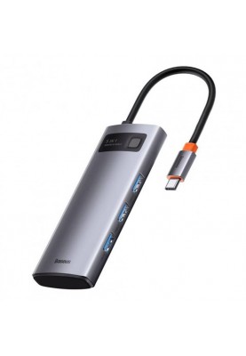 Концентратор USB-C Baseus Metal Gleam Series 5in1 Gray (CAHUB-CX0G)