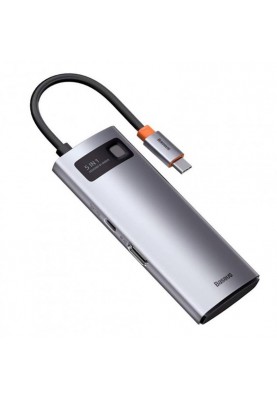 Концентратор USB-C Baseus Metal Gleam Series 5in1 Gray (CAHUB-CX0G)