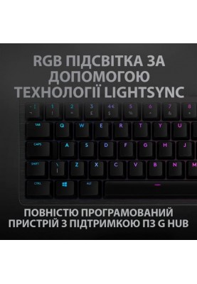 Клавiатура Logitech G512 Carbon Lightsync RGB Mechanical (920-009351) Black USB