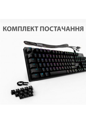 Клавiатура Logitech G512 Carbon Lightsync RGB Mechanical (920-009351) Black USB