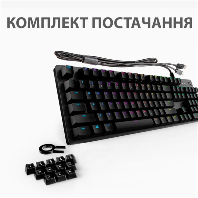 Клавiатура Logitech G512 Carbon Lightsync RGB Mechanical (920-009351) Black USB