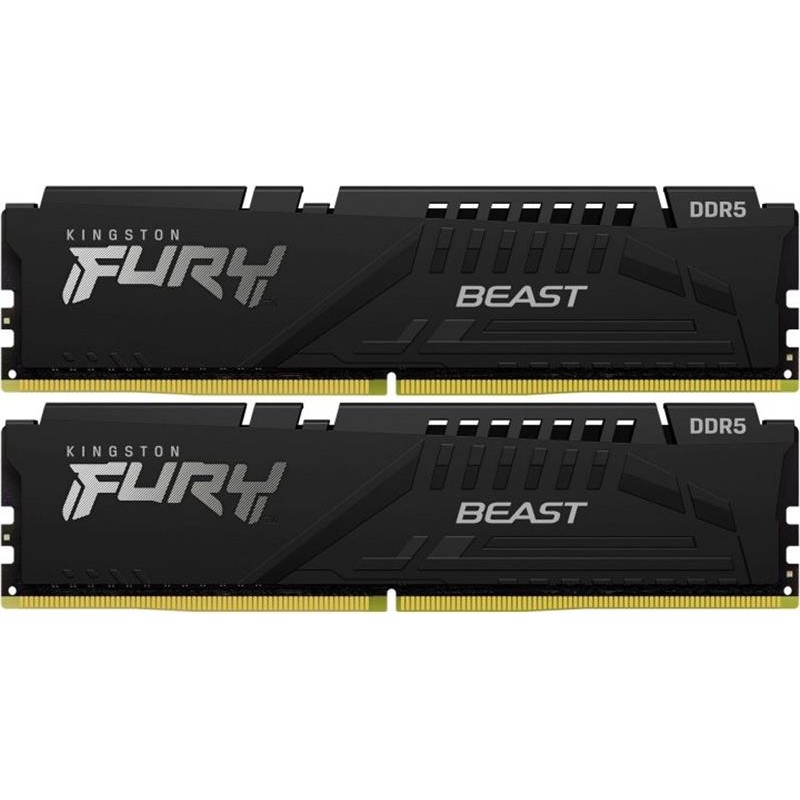 Модуль пам`яті DDR5 2x16GB/4800 Kingston Fury Beast Black (KF548C38BBK2-32)