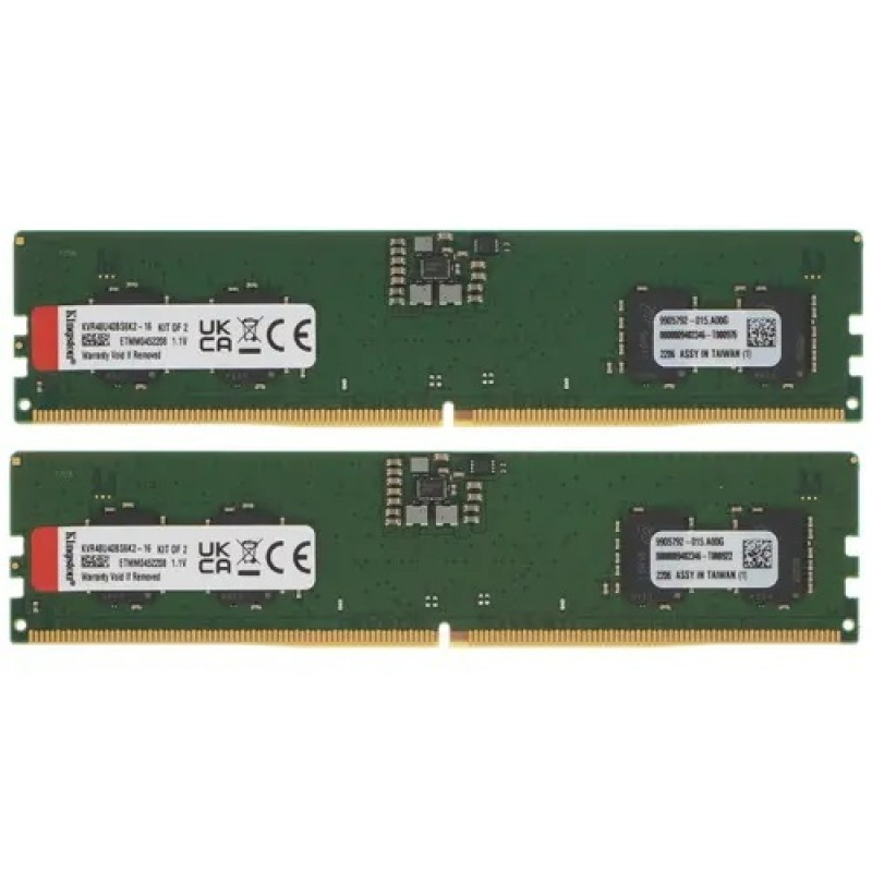 Модуль пам`ятi DDR5 2х16GB/4800 Kingston (KVR48U40BS6K2-16)