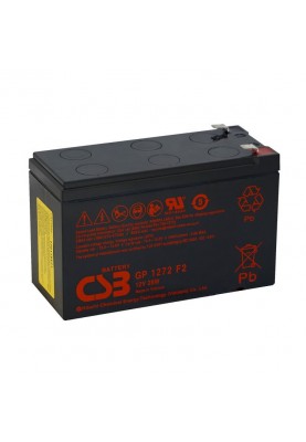 Акумуляторна батарея CSB 12V 7.2AH (GP1272F2/04408) AGM longlife Black