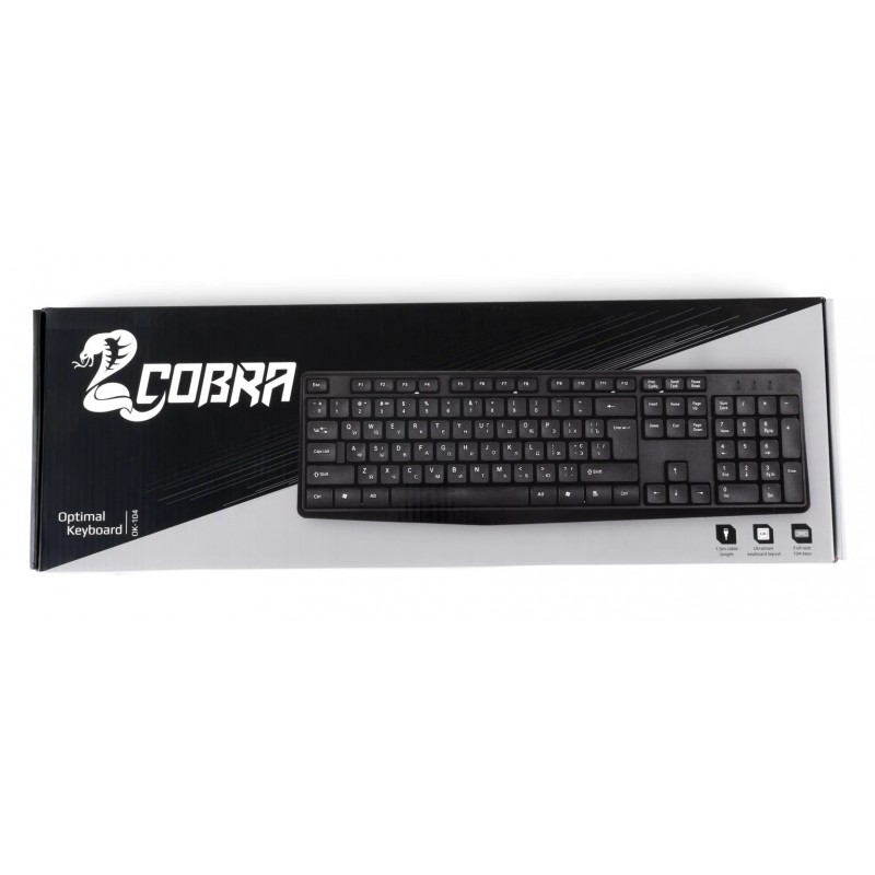 Клавиатура COBRA OK-104 Ukr Black USB