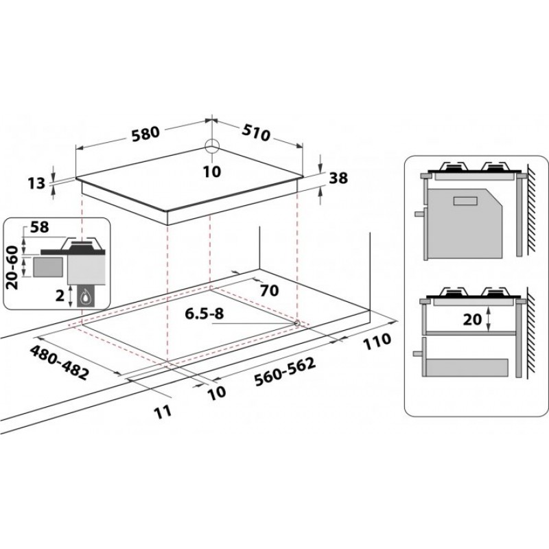 Варильна поверхня Whirlpool TKRL 660 IX