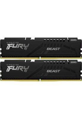 Модуль пам`яті DDR5 2х32GB/5200 Kingston Fury Beast Black (KF552C36BBEK2-64)