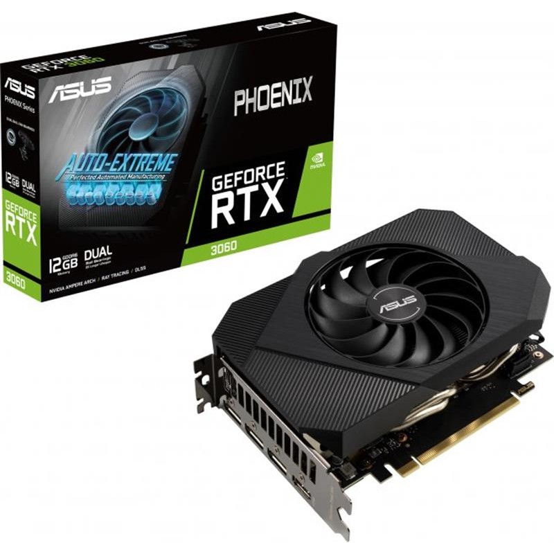 Відеокарта GF RTX 3060 12GB GDDR6 Phoenix V2 Asus (PH-RTX3060-12G-V2) (LHR)