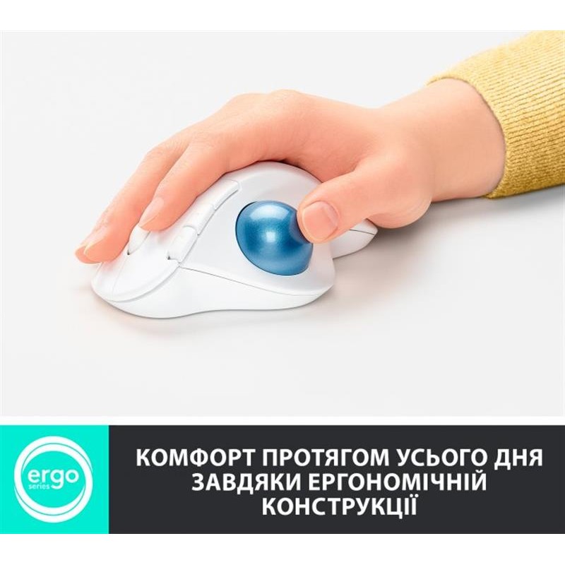 Миша Bluetooth Logitech Ergo M575 White (910-005870)