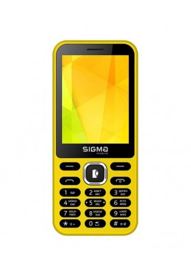 Мобiльний телефон Sigma mobile X-style 31 Power Dual Sim Yellow